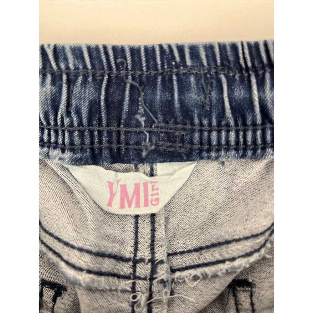 YMI Denim Jogger Shorts Girls Size Medium Blue Advanced Stretch Pockets - Picture 6 of 10